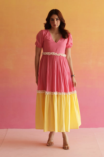 Baby pink cotton dress