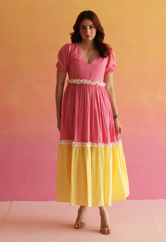 Baby pink cotton dress
