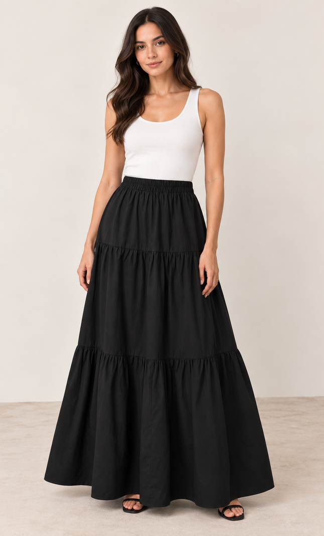 Cotton maxi skirt