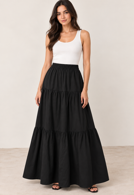 Cotton maxi skirt