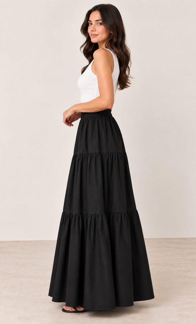 Cotton maxi skirt