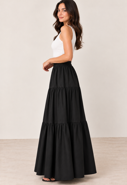 Cotton maxi skirt