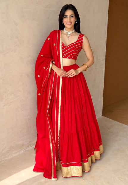 Red Lehenga set