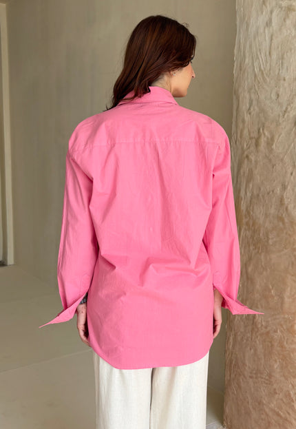 Pink poplin shirt