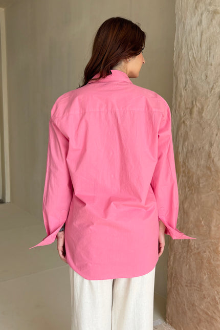 Pink poplin shirt