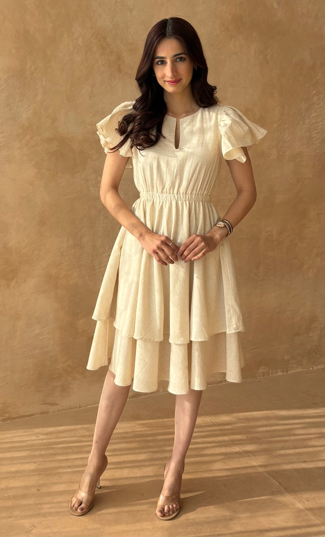 Cotton ruffled dress