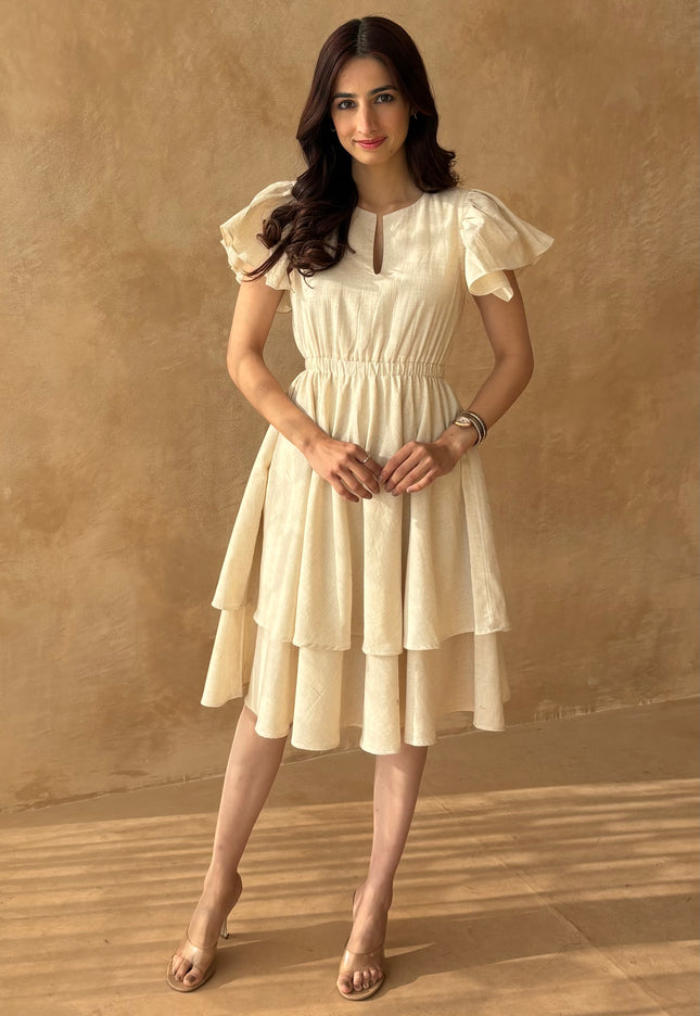 Cotton ruffled dress