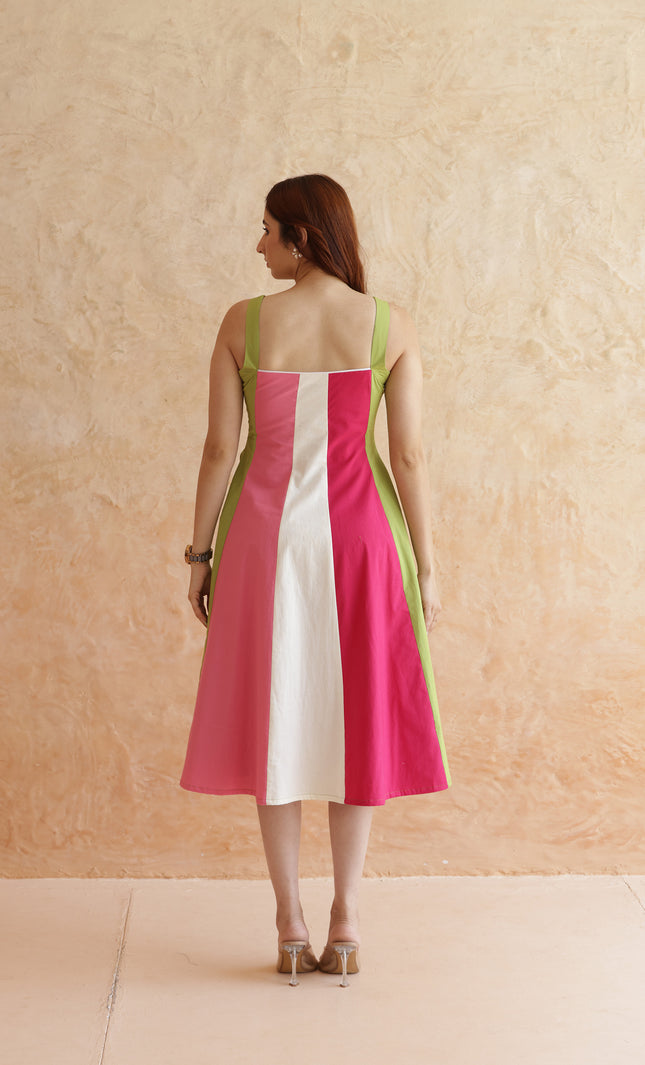 Multi shade cotton dress