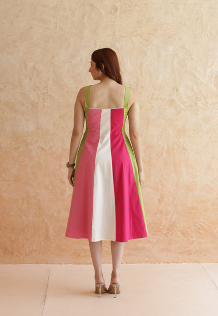Multi shade cotton dress