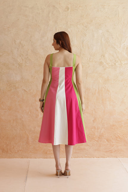 Multi shade cotton dress