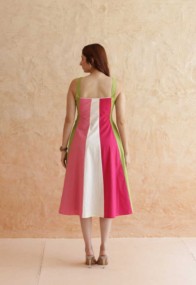Multi shade cotton dress