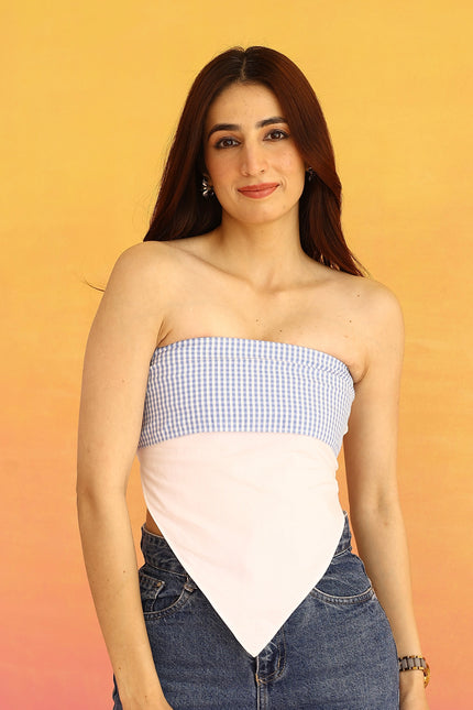 White gingham top