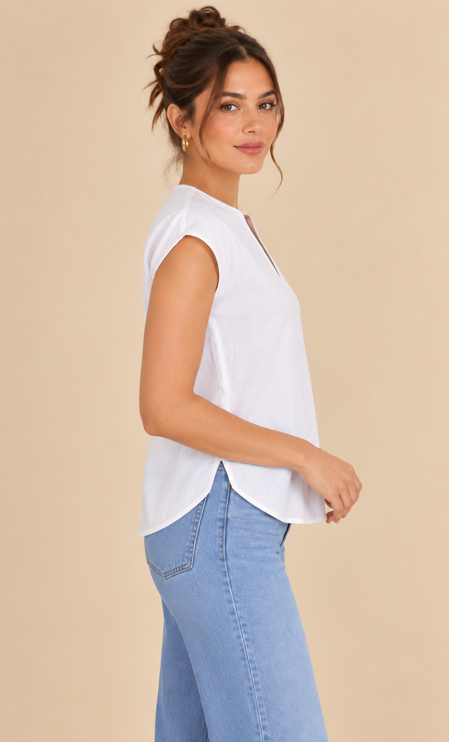White cotton top
