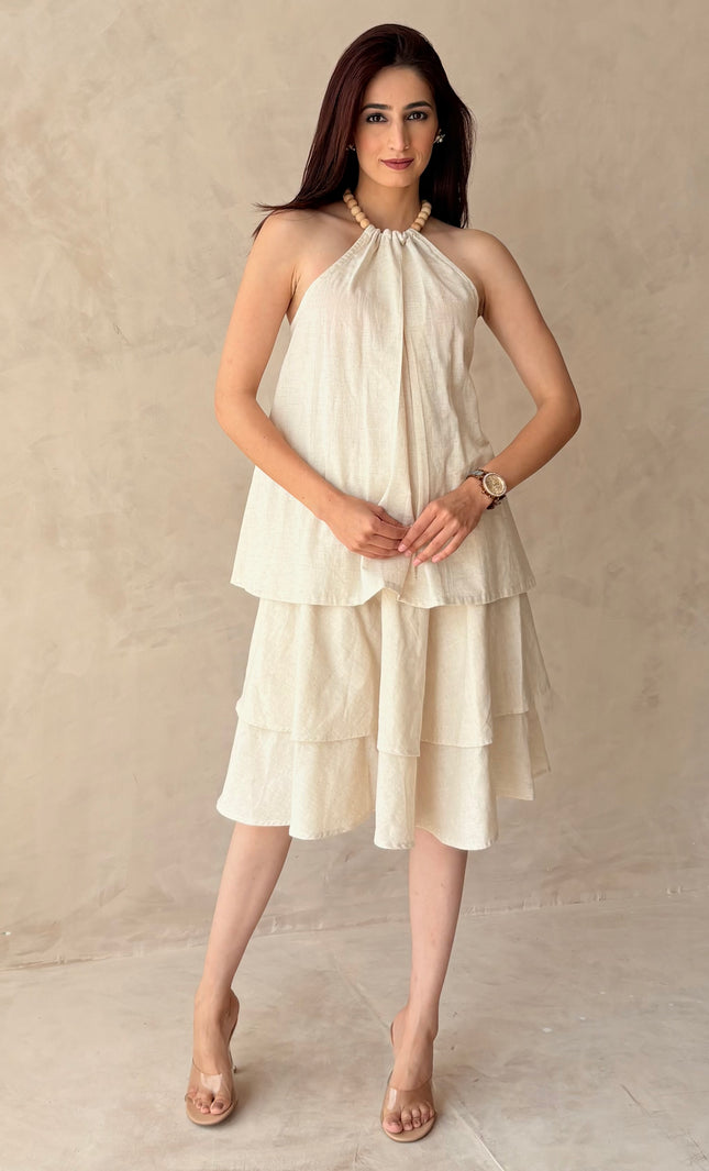 Cotton wooden beads co-ord set