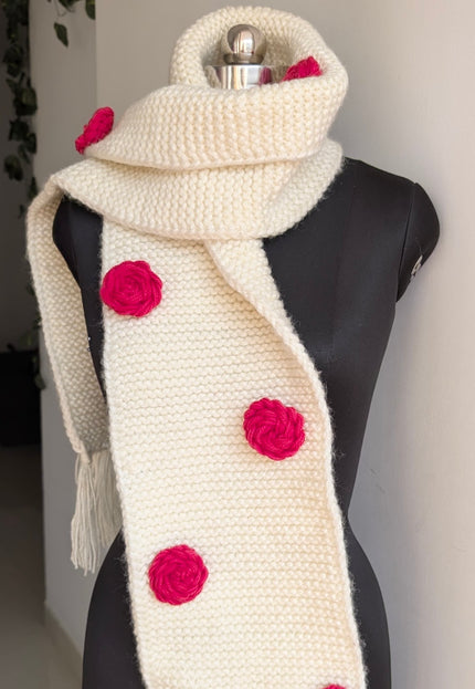 Handwoven wool muffler
