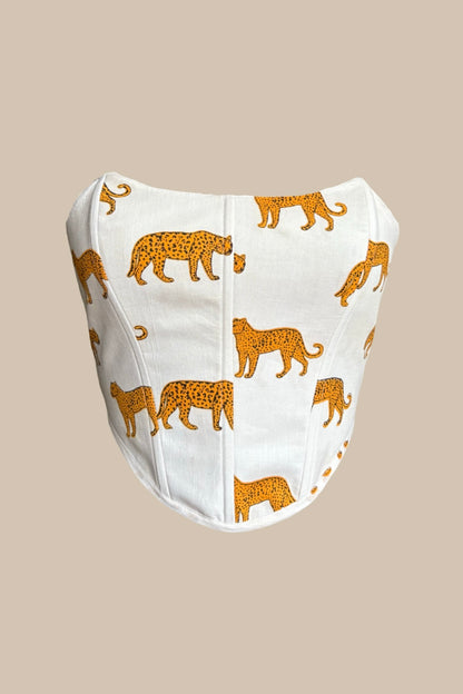 Leopard printed corset