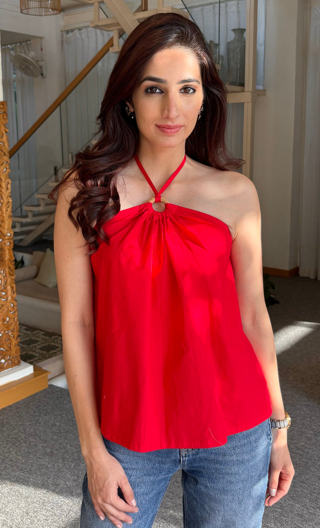 Red cotton top