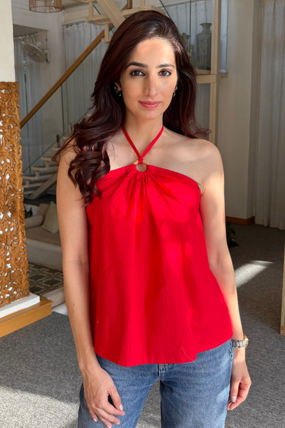 Red cotton top