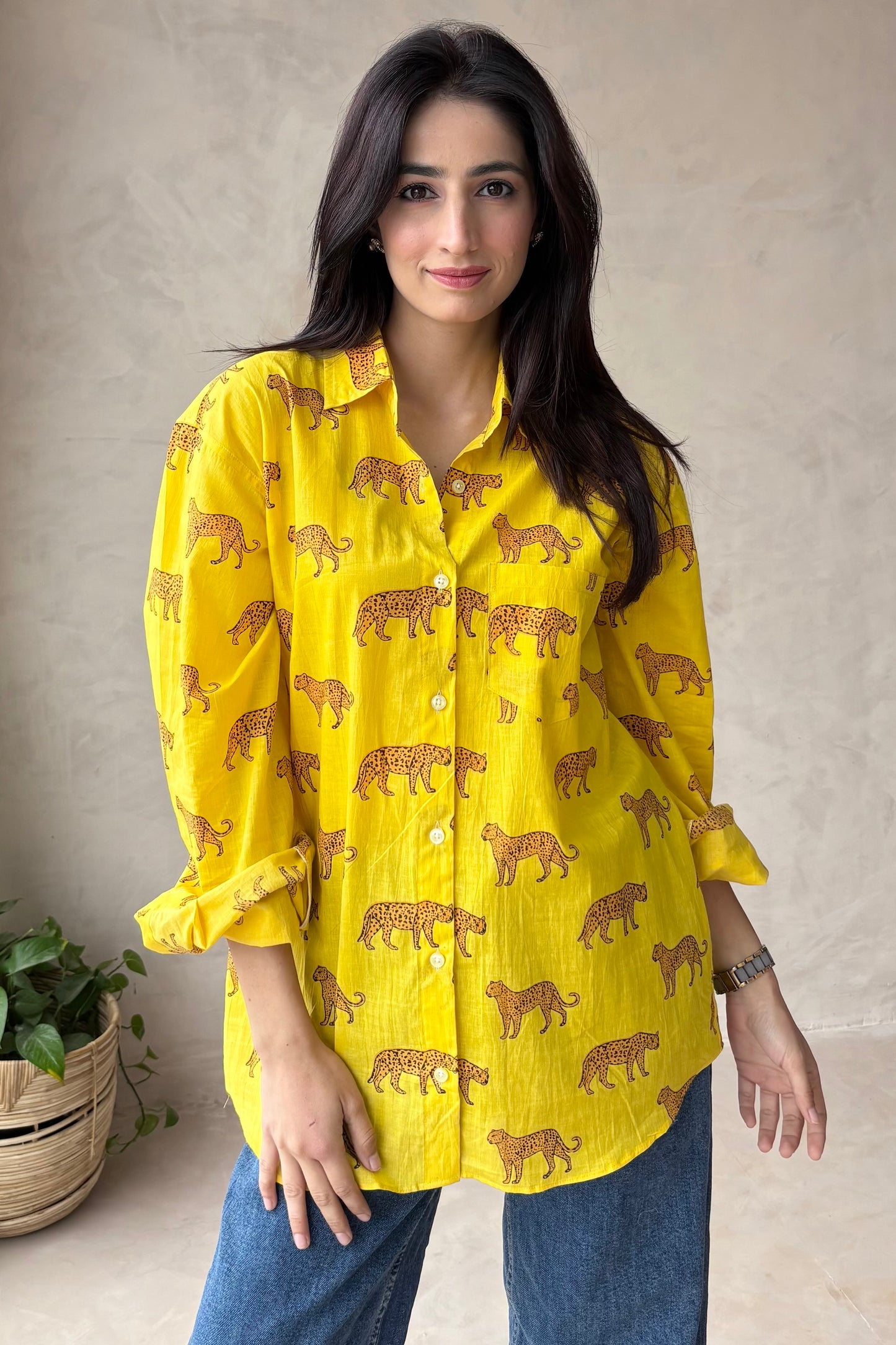 Cotton oversized shirt