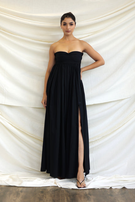 Black maxi dress