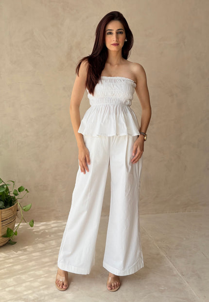 Cottons pants & smocked top