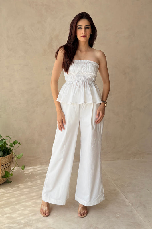 Cottons pants & smocked top