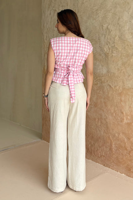 Gingham tie-up co-ord