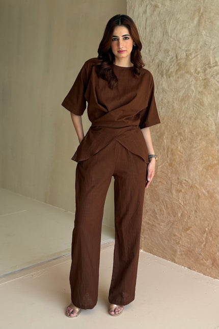 Brown cotton co-ord