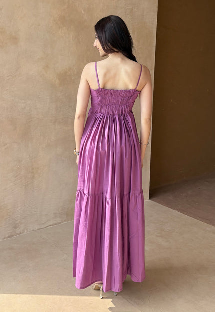 Red maxi dress
