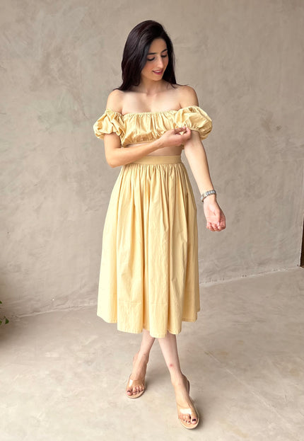 Beige balloon top