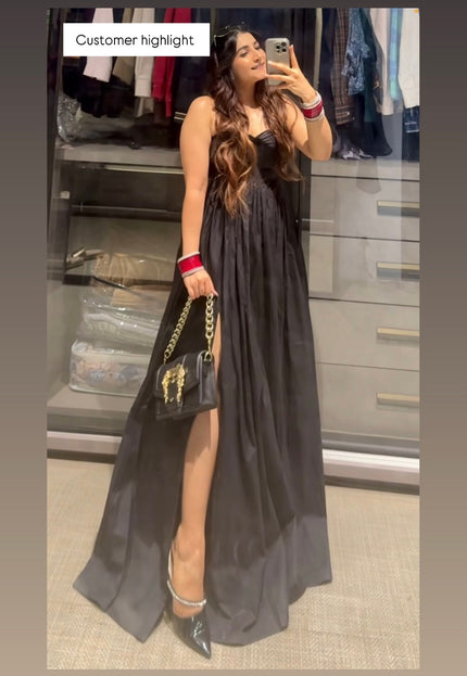 Black maxi dress