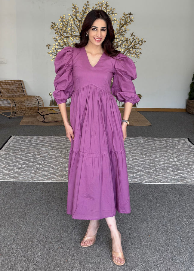Lavender midi dress