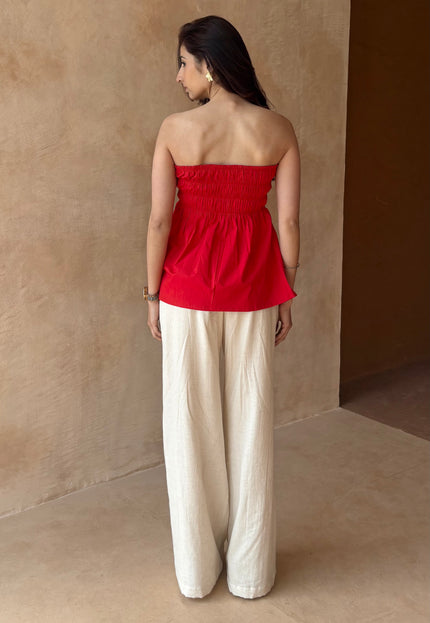 Tailored pants + peplum top
