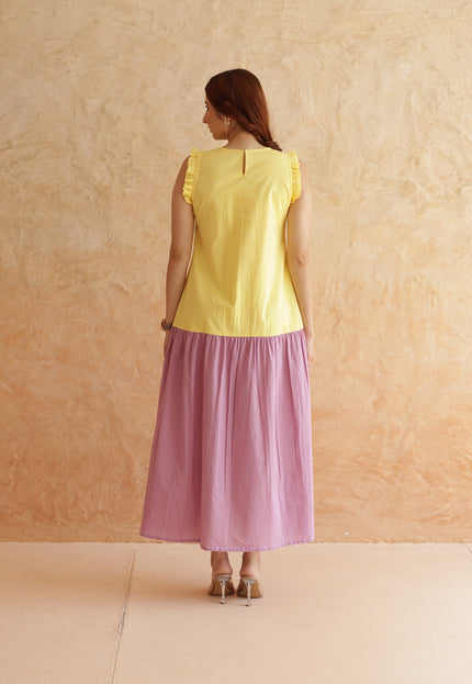 Cotton yellow dress