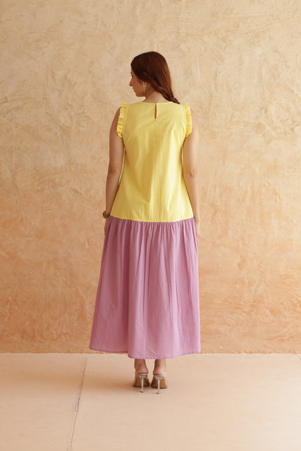 Cotton yellow dress