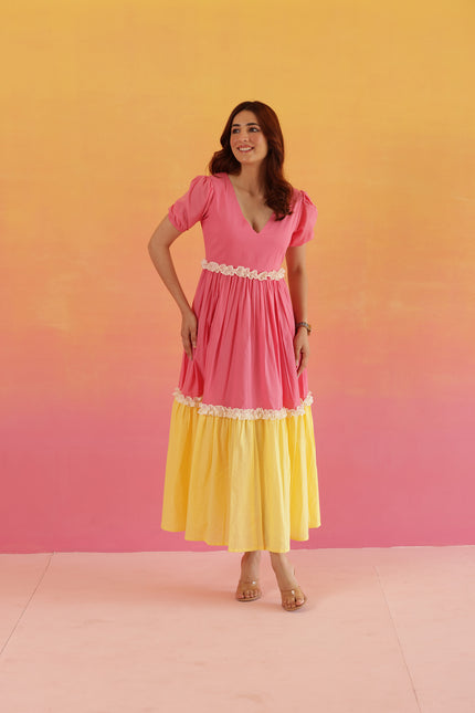 Baby pink cotton dress