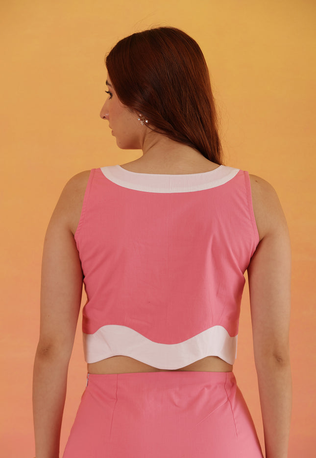 Baby pink skirt + top