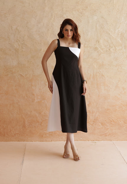 Black midi dress