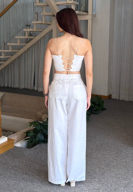 White crop top