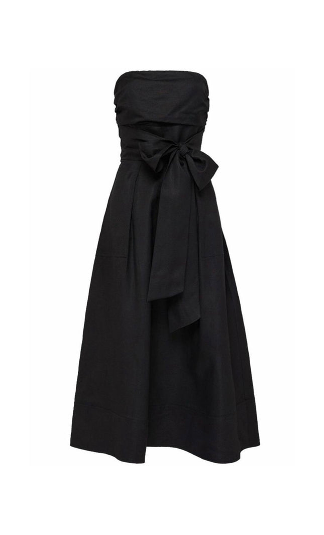 Tube bow midi dress