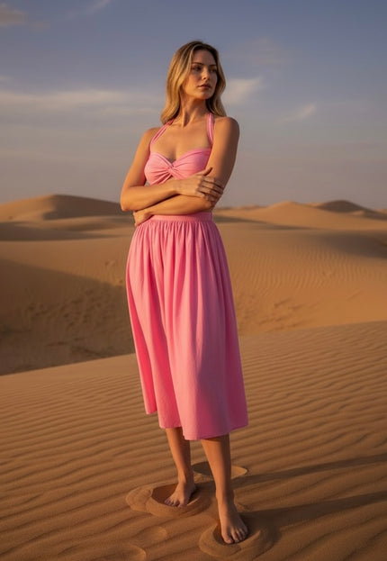 Bandeau top + midi skirt