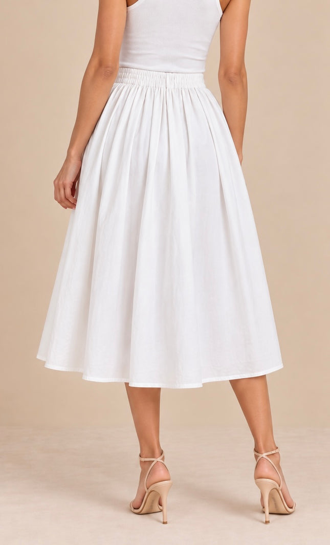 White midi skirt