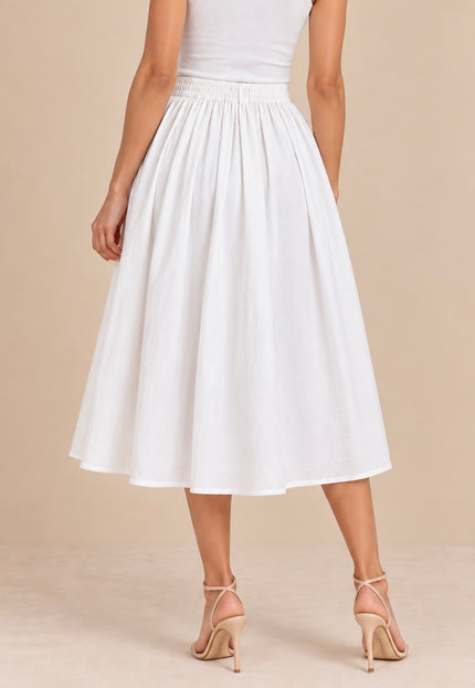 White midi skirt