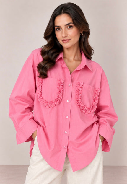 Pink poplin shirt