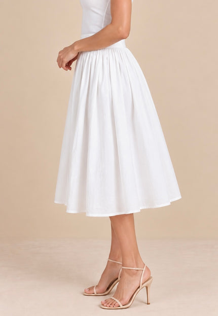 White midi skirt