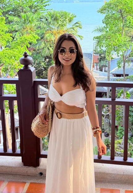 Black bandeau cotton top