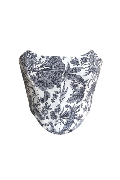 Cotton printed corset