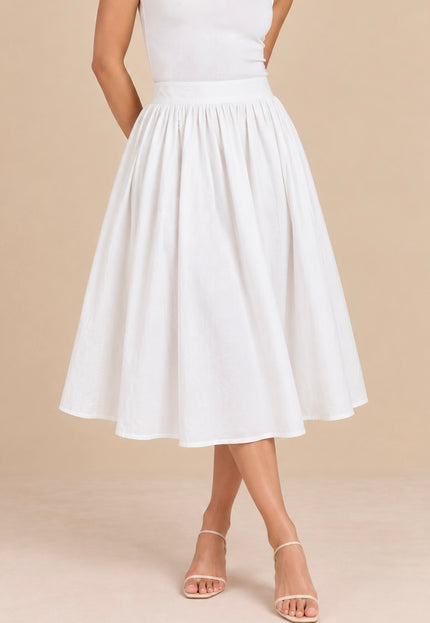 White midi skirt