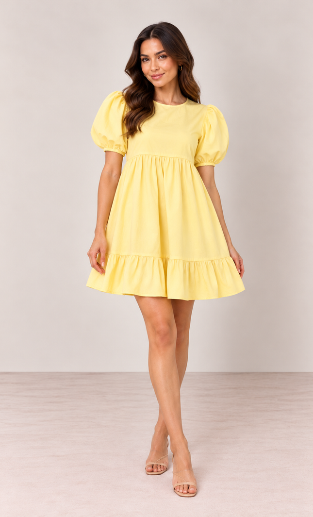 Orange cotton dress