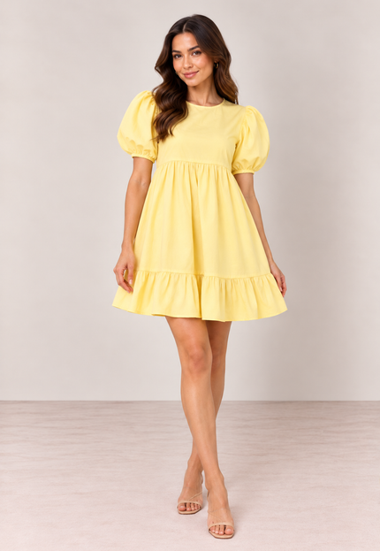 Orange cotton dress